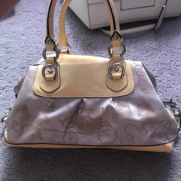 Vintage yellow coach bag - Picture 2 of 4